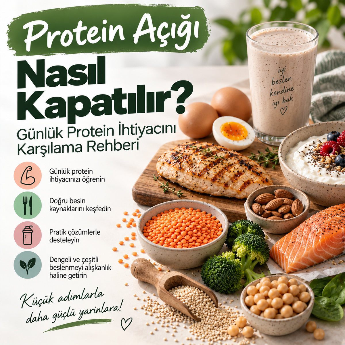 Protein Açığı Nasıl Kapatılır? Pratik Beslenme İpuçları