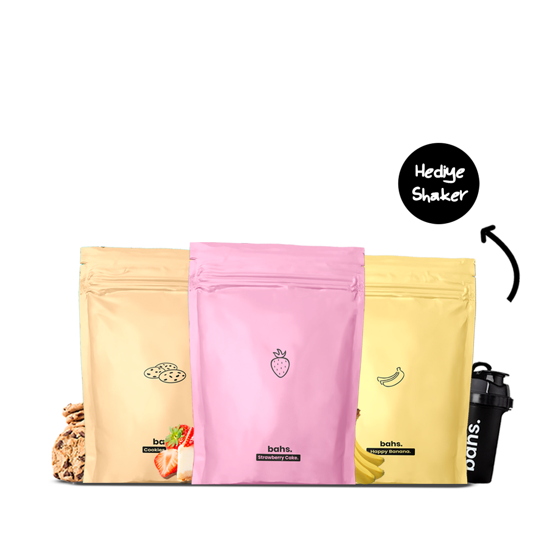 Öğün Tozu (30 öğün)| 1 Cookies Dream 1 Strawberry Cake 1 Happy Banana | x1 Shaker HEDİYE