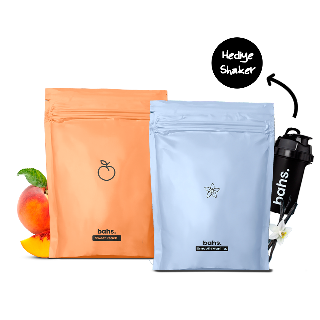 Öğün Tozu (20 öğün) | 1 Sweet Peach 1 Smooth Vanilla | x1 Shaker HEDİYE